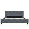 Buy cheap Dark Grey Linen King Size Upholstered Sleigh Bed Plywood Frame from wholesalers