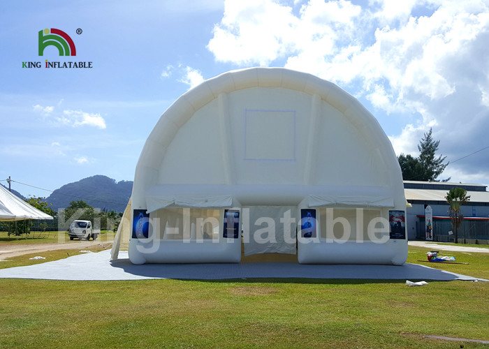 Water - Proof PVC 40 * 10m White Giant Inflatable Cube Tent For Wedding Parties
