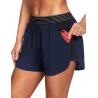 Buy cheap Brief Elastic Waistband Women'S Sports Shorts Womens Biker Shorts Side Pockets from wholesalers