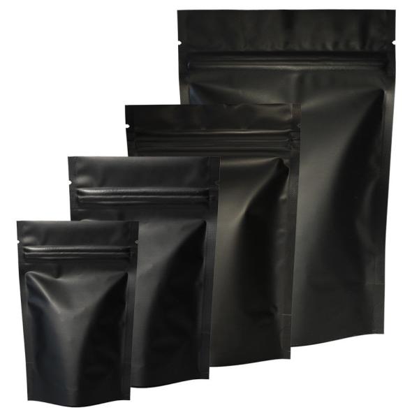 Buy cheap Factory price custom size matte black metallic foil stand up zip lock bag from wholesalers