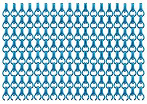 Wholesale Turquoise Color 12mm Aluminium Chain Door Fly Screen Curtain Anodized from china suppliers