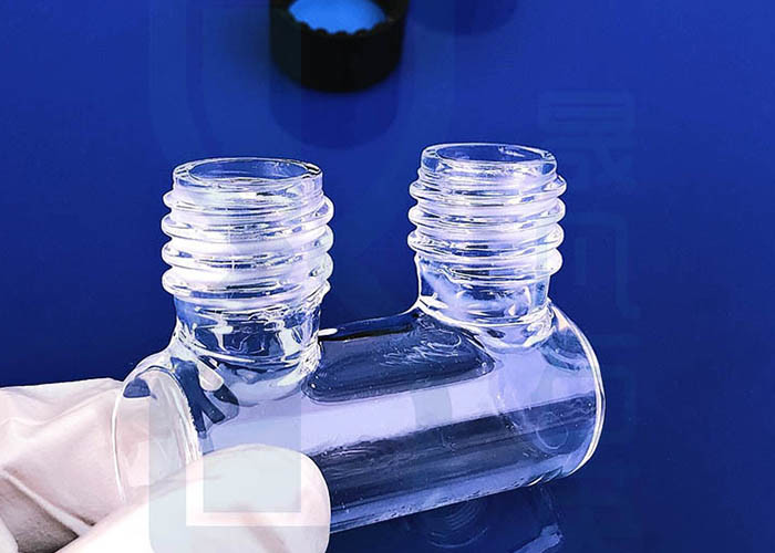 Morse 6.5 Polished Threaded Tube Quartz Glass Bottle