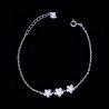 Buy cheap Five Flowers Silver Cubic Zirconia Bracelet Korean Style For Young Girls from wholesalers