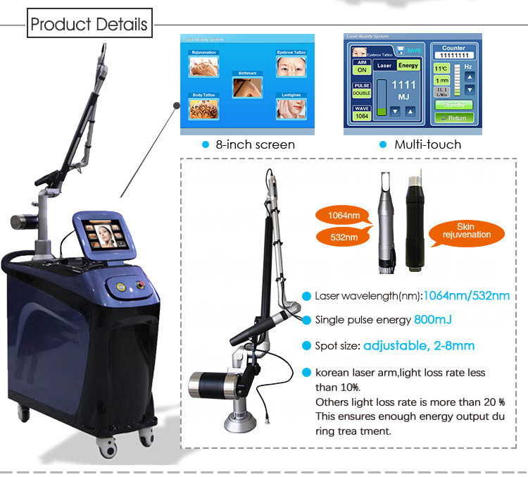 Nd Yag Q Switched Laser Machine For Skin Rejuvenation 1064nm