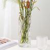 Buy cheap Rhombus Shaped Glass Vases Machine Pressed Clear Cylinder Glass Vase from wholesalers