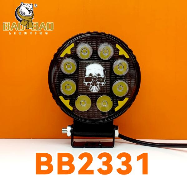 Circle Red Yellow White Flashing Dual Color LED Headlight 4x4 Car Offroad Work