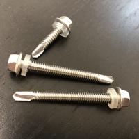Buy cheap Stainless Steel 410 Hex Head Self Drilling Screws M5.5 X 50mm With Rubber Washer product