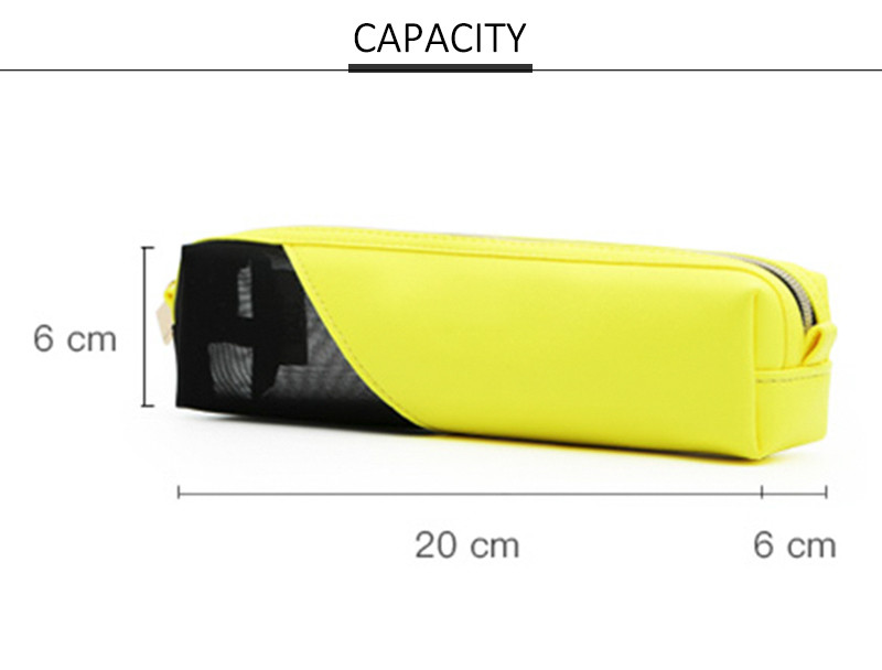 Portable Waterproof PU Leather Zippered Cosmetic Bag