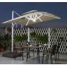 Buy cheap OEM Aluminum Frame Parasol Cantilever Patio Umbrella With White LED Lights from wholesalers
