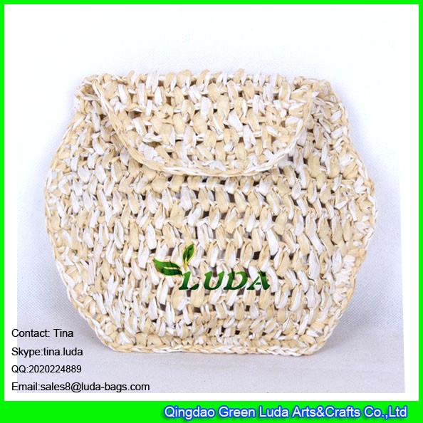 Buy cheap LUDA cute girls' straw handbag crochetting paper straw purses wholesale from wholesalers
