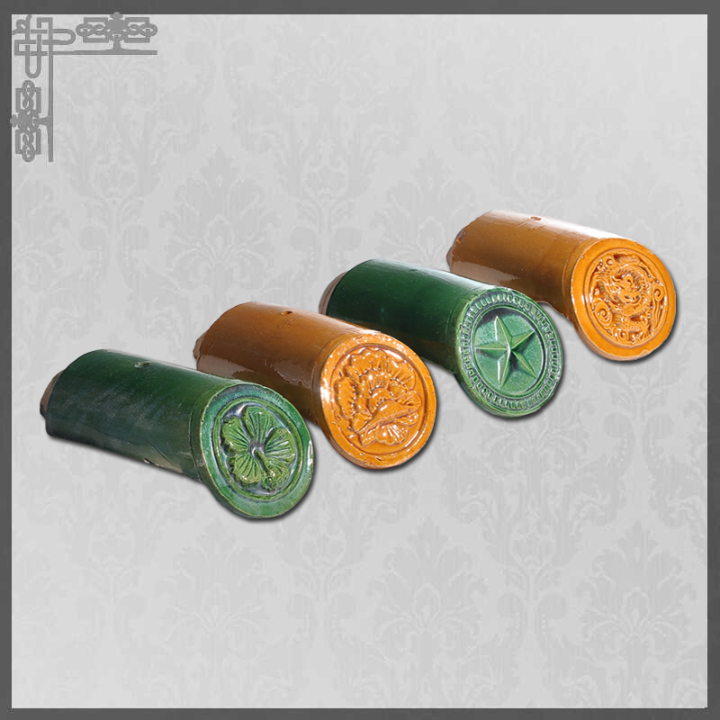 Chinese Gazebo Green Glazed Roof Tiles Terracotta Handmade Tea House Garden