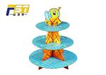 3 Tiers Full Color Printing Cardboard Paper Cupcake Display Stand Easy to