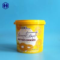 Buy cheap Cream Biscuit IML Bucket Customize Yellow Empty Plastic Cylinder Container product
