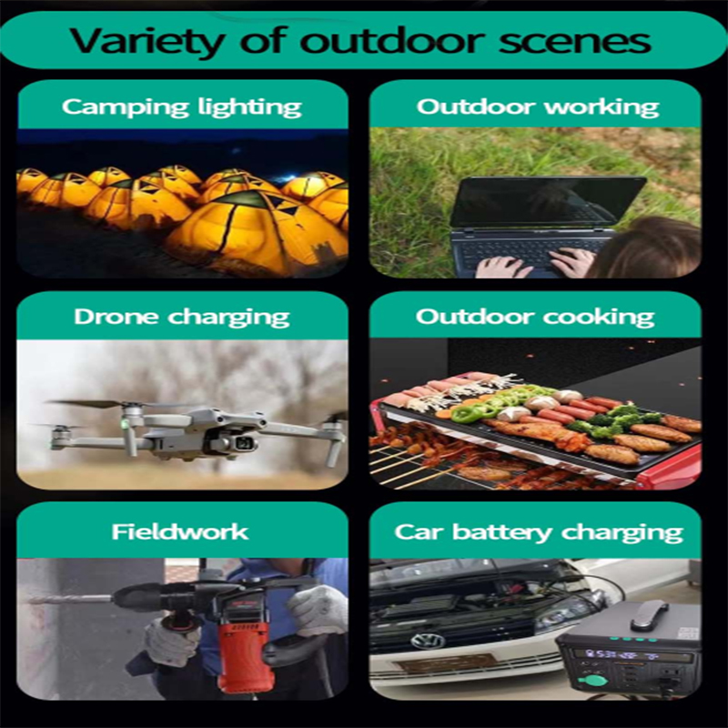 500W Outdoor Solar Generator Portable Power Station Aluminum Alloy Shell AC Outlet