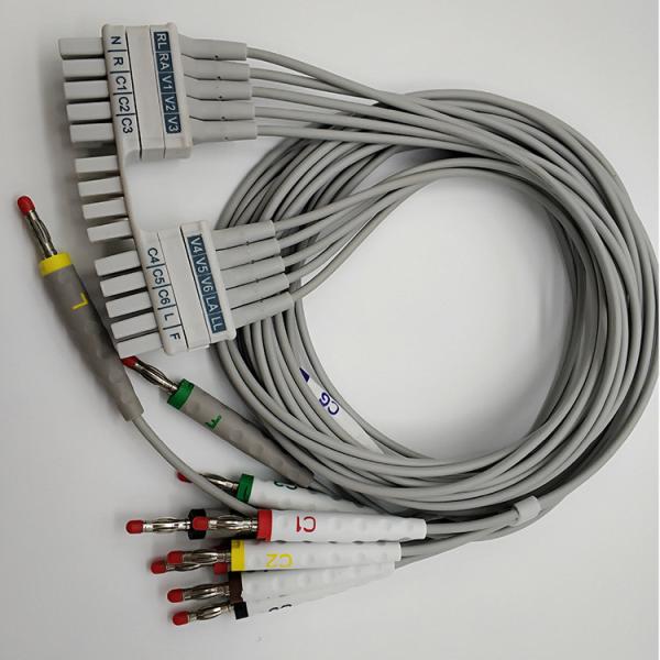 Buy cheap Compatible Mortara IEC Athletic Flat Leads Cables , Medical Holter Heart Monitor from wholesalers