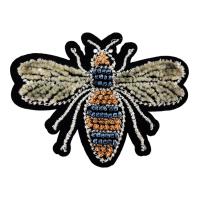 Buy cheap Wholesale Crystal Rhinestone Bee Embroidery Tooth Brush Patch Applique product