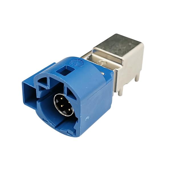 Buy cheap High Speed Data Right Angle Type PCB Mount 4+2 Pin HSD LVDS Cable Connector from wholesalers