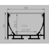 Buy cheap 50X36mm Aluminum Led Strip Profiles With Cover / End Caps And Clips from wholesalers