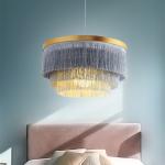 Round Chandelier Lighting Dining room Bar Kitchen fringe lamp suspension light