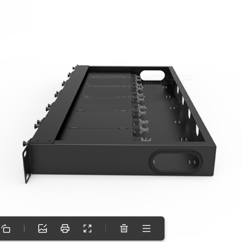 Fiber Optic Equipment Patch Panel Cassette Module MPO Rack 1u 144 Core Upc/APC Black