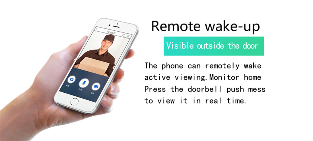 Danmini Wi-Fi Doorbell Video Door Phone Support Night Vision Motion Detection Cloud Storage(WF05-ty)