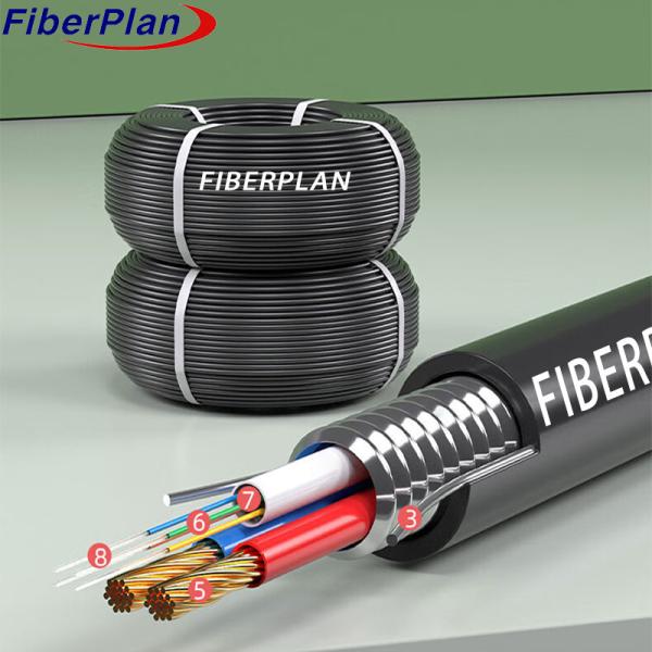 Buy cheap 4 6 8 12 24 Core Optoelectic Composite Fiber Optic Cable from wholesalers
