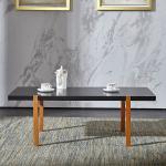 Minimalist Style 23.62in E1 MDF Black Coffee Table For Living Room