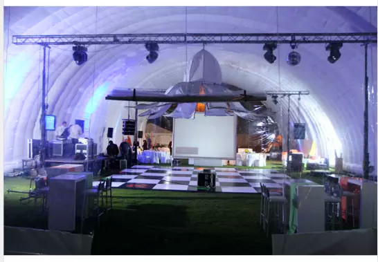 0.55mm PCV LED tent Portable 10*6m Inflatable party Event trade show Tent For Wedding