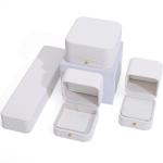 Thick Sponge Silk Necklace Leather Jewelry Box with Custom Logo Rectangle Shape