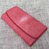 Buy cheap Authentic Smooth Stingray Skin Lady Large Wallet Genuine Leather Female Clutch Coin Purse Women Long Card Holders from wholesalers