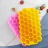 Buy cheap PVC Free Soft Rubber Ice Cube Tray With Lid Honeycomb Shape OEM from wholesalers