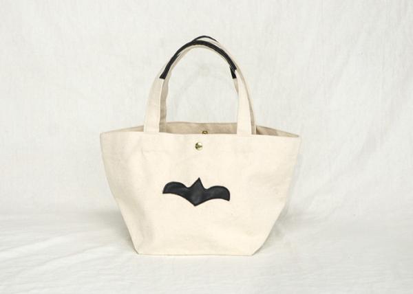 Buy cheap 16oz 100% Cotton Canvas Tote Bags , Recyclable Tote Bag With Black Leather Logo from wholesalers