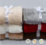 Warm Soft Coral Fleece Blanket / Plush Polyester Blanket Antipilling Anti -