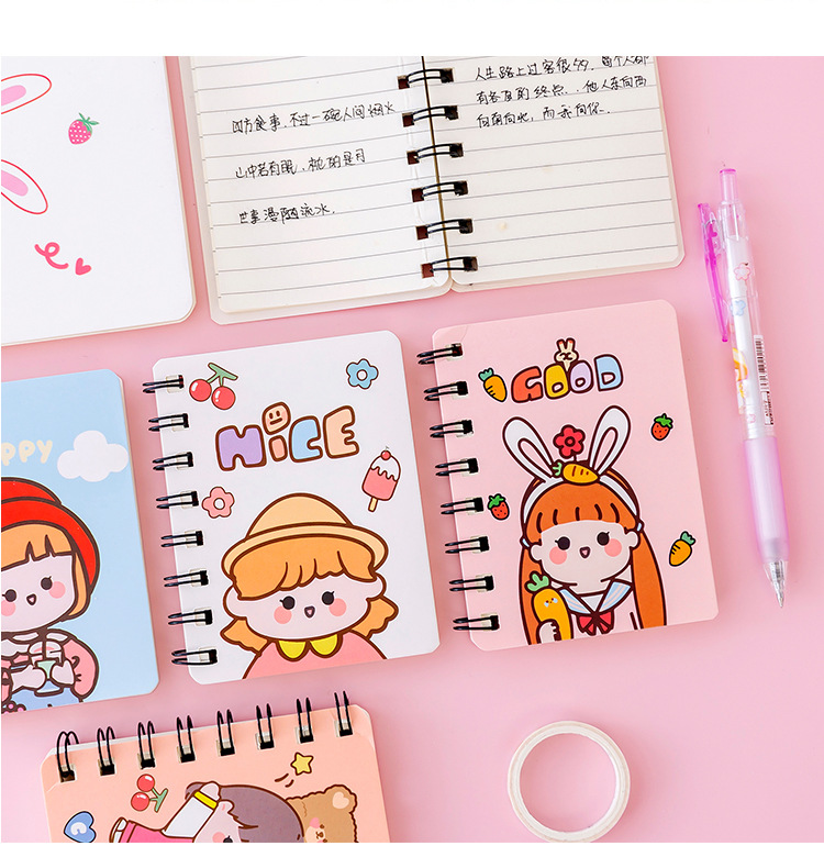 Fashion Eco A7 Friendly Animal Custom Mini Kawaii Kids Cute Spiral Notebook for Gift