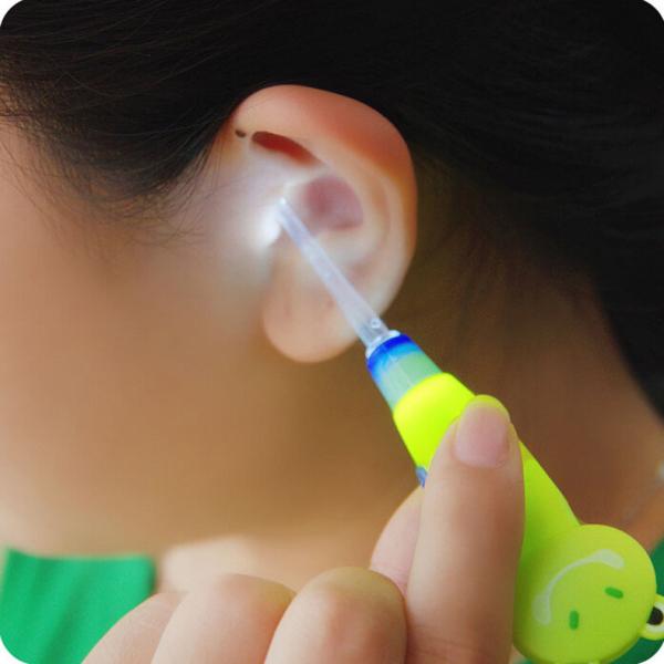 Colorful ABS Children Cartoon Flashlight Earpick Logo Customized
