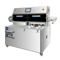 Buy cheap Vertical Style Fruit Vegetable Packing Machine MAP Tray Sealing Equipment product