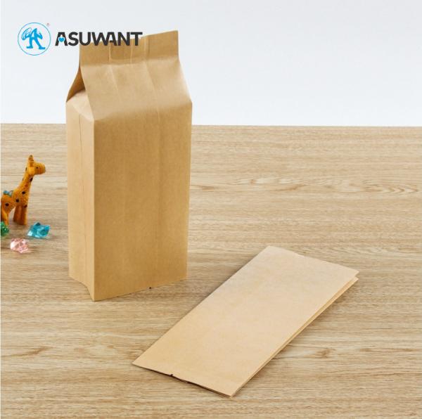 Buy cheap 110-130mic 5lb Kraft Paper Valve Side Coffee Gusset Bag from wholesalers