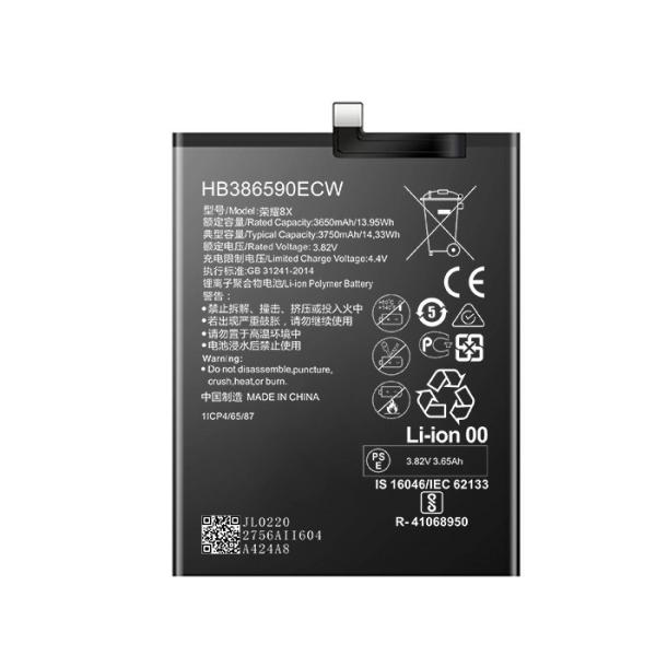 Quality Honor 8X Mobile Phone Lithium Ion Battery 3650mah HB386590ECW for sale