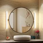 Buy cheap 5mm Environmental Silver Mirror Round Shape Bathroom Wall Mounted LED Lighted from wholesalers