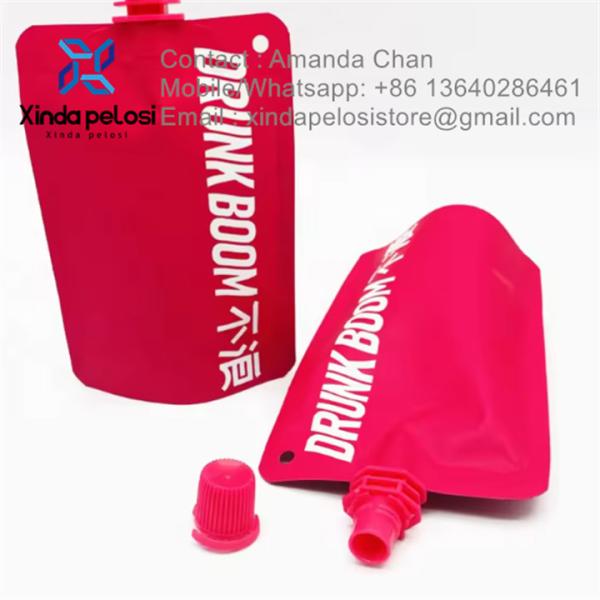 Buy cheap Moisture Proof Plastic Fruits Juice Bag Packaging Spout Pouch Straw Juice Pouch Bag from wholesalers
