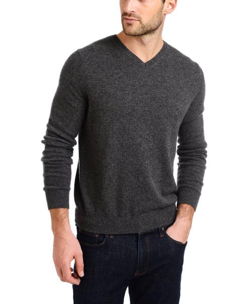 Buy cheap Plain Type Men'S Knit Cashmere Sweater / Knit Pullover Sweater OEM 12GG Gauge from wholesalers