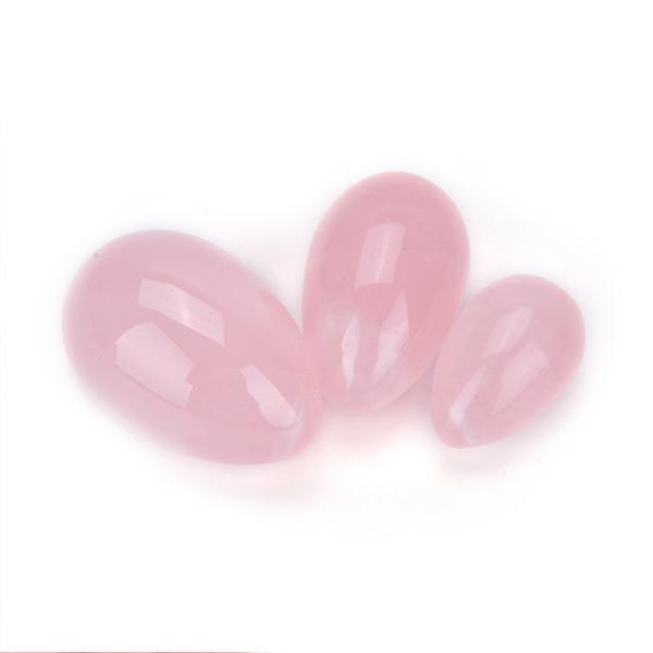Buy cheap 3pcs 3size Jade Egg Drilled Vaginal Tightening Body Massage Natural Rose Quartz Yoni Eggs For Women Kegel Exercise from wholesalers