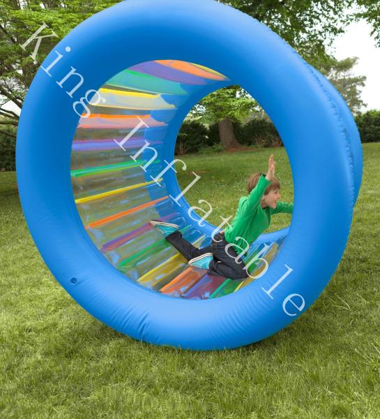 Buy cheap PVC Kid Outdoor Colorful Inflatable Rolling Wheel With Air Pump from wholesalers