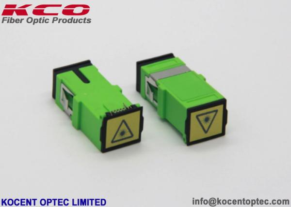 Buy cheap SC/APC Auto-shutter Non Flange Fiber Optic Adapter Singlemode Plastic Material from wholesalers