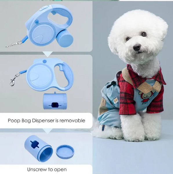 Wrist Retractable Large Dog Leash Adjustable Lead Extending Outdoor Running