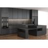 Buy cheap Lacquer Paint Black Modern Design Kitchen Cabinet Quartz Stone 15mm from wholesalers