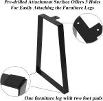 Trapezoid 19 Inch Table Legs Modern Metal Table Legs For Bench
