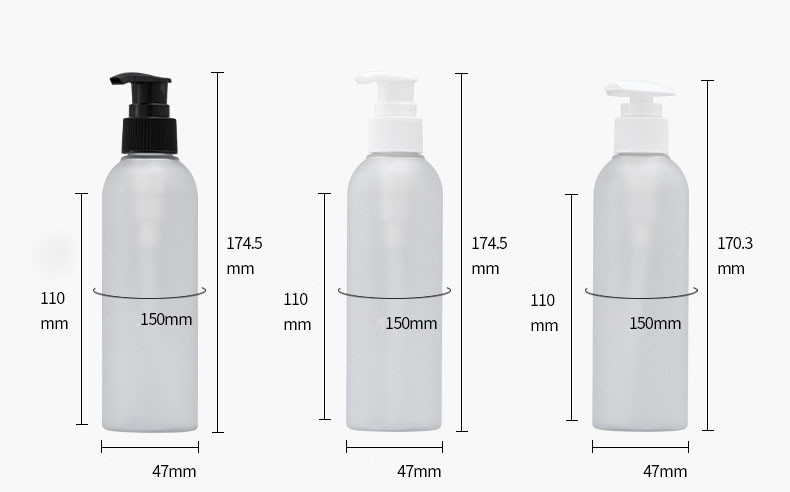 200ml Frosted lotion bottle PET cosmetic lotion bottle plastic lotion pump bottles