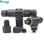 Outdoor T Type Quick Connect Electrical Cable Waterproof Brass Quick Connector