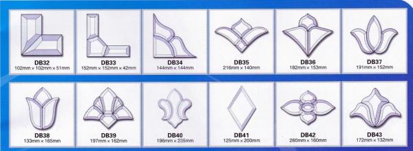 Buy cheap 5MM clour glass bevel cluster from wholesalers